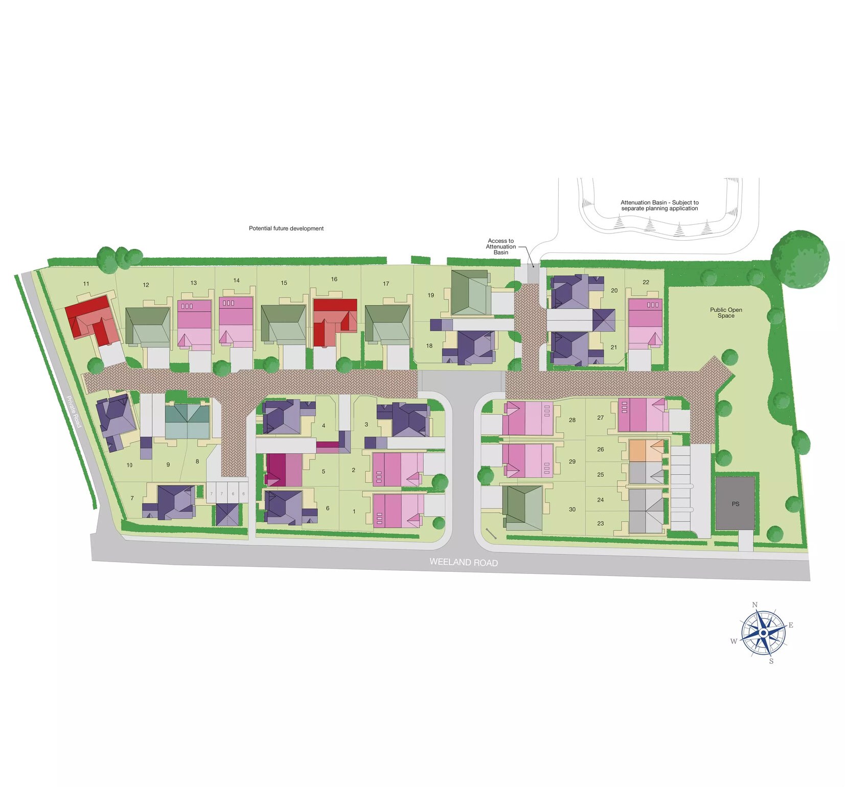 Teasel Green site plan