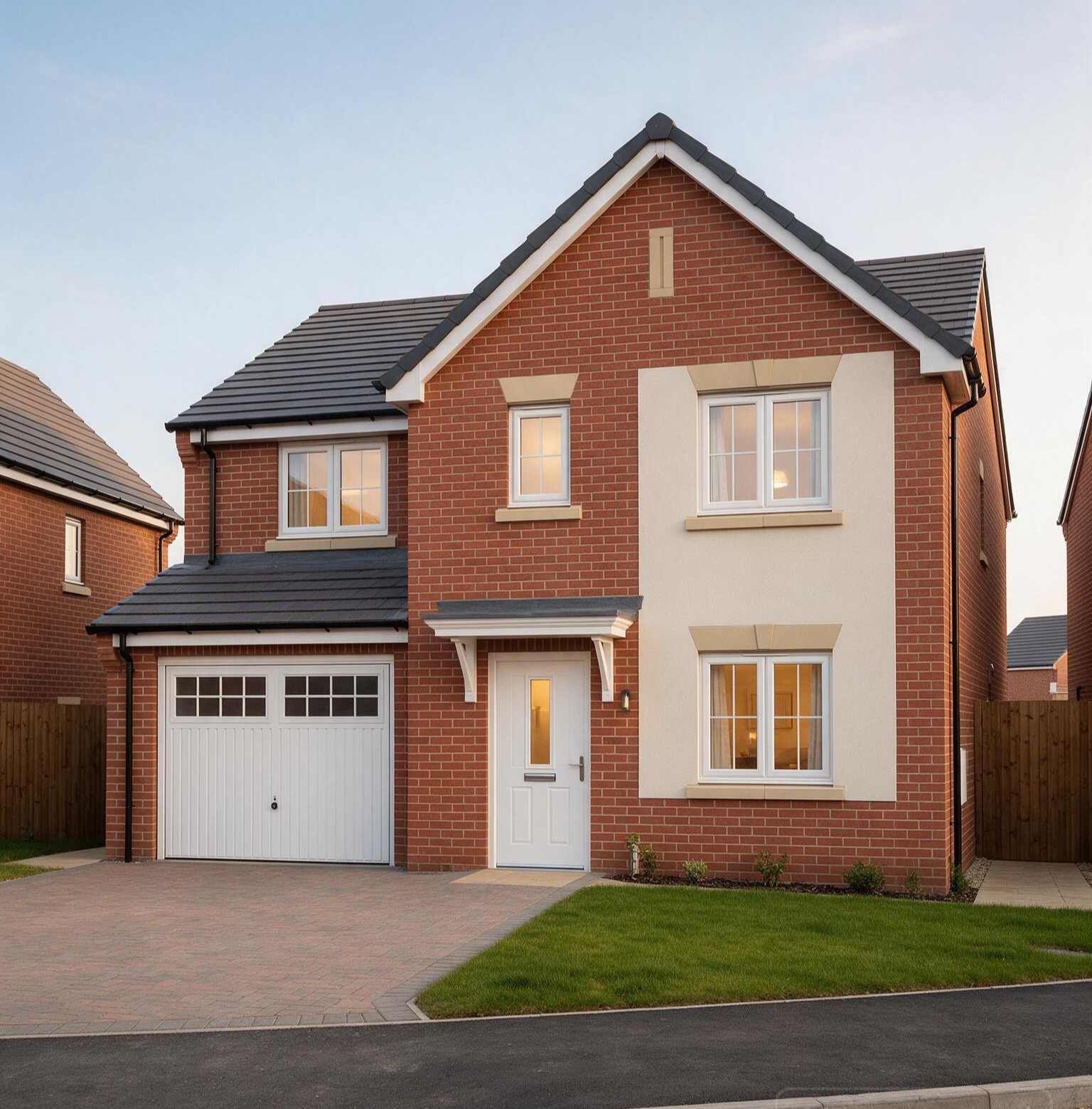 Three bedroom new build home with garage