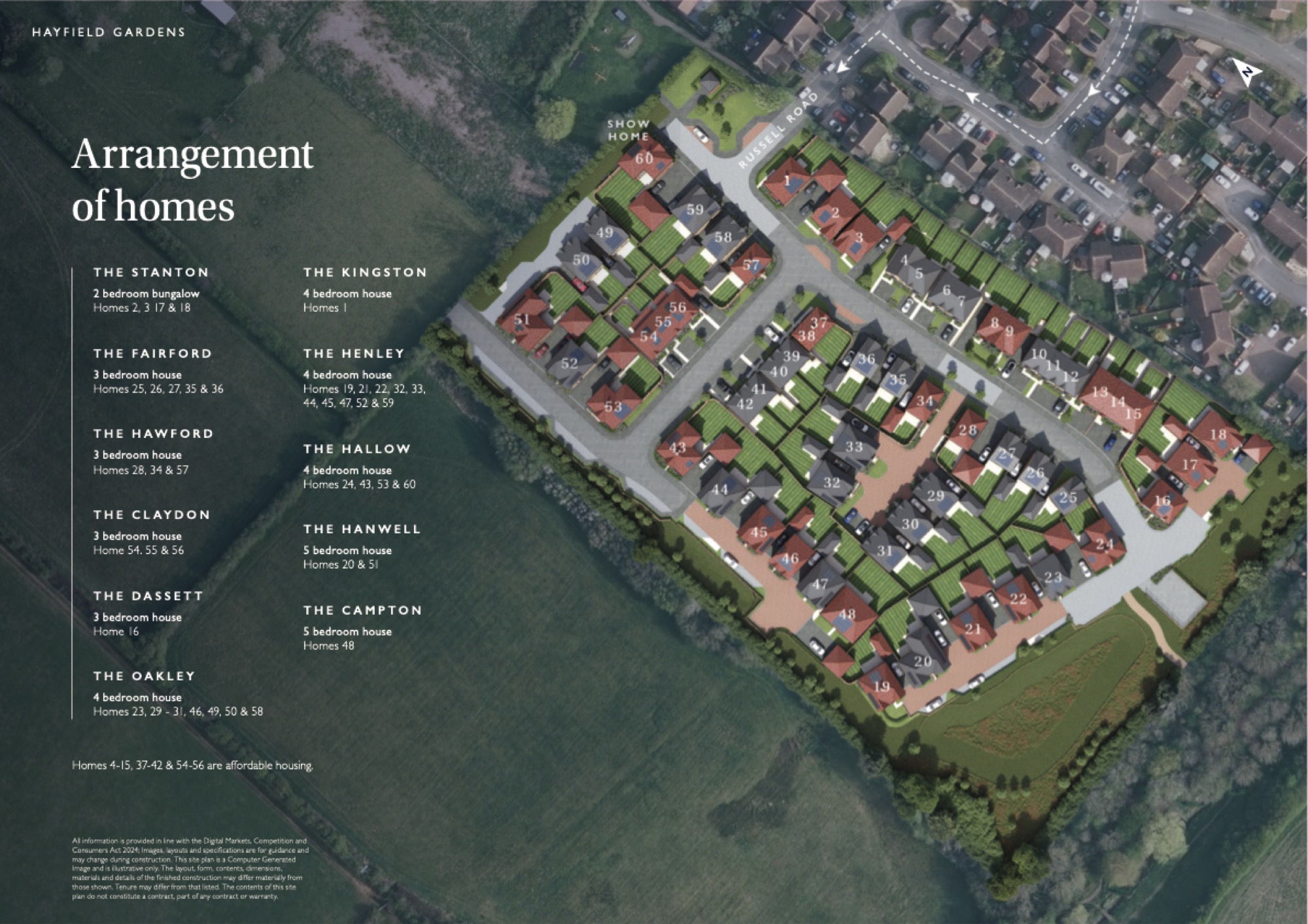 Hayfield Gardens site plan
