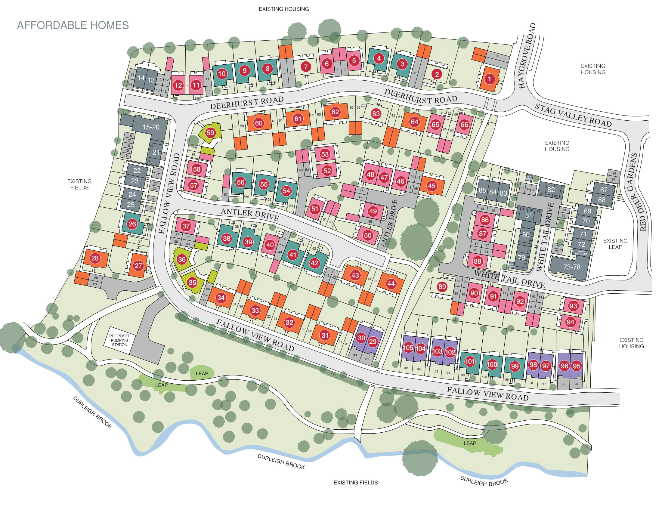 Durleigh View, Bridgwater site plan