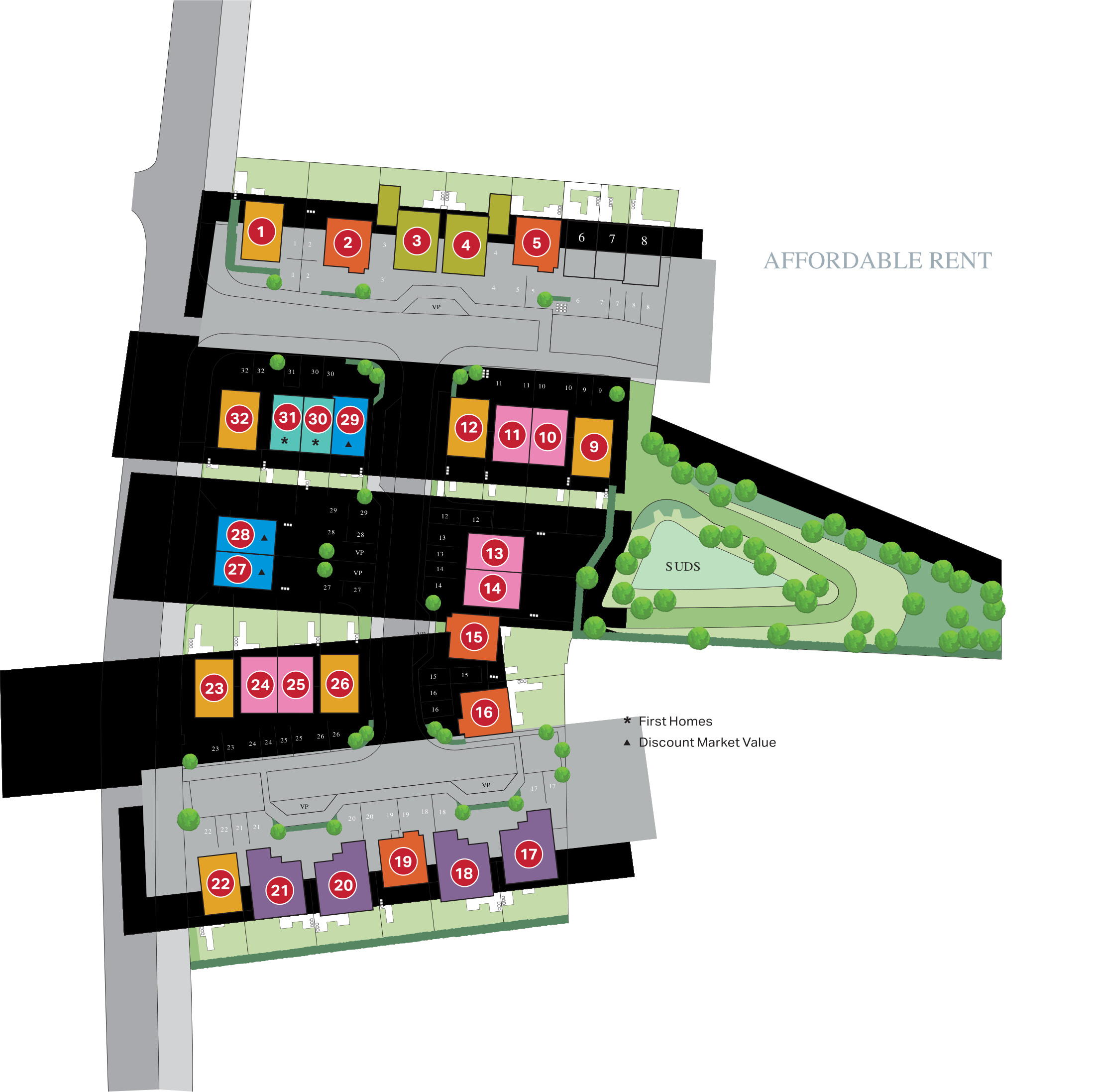 Laurel Gate, Whitburn site plan