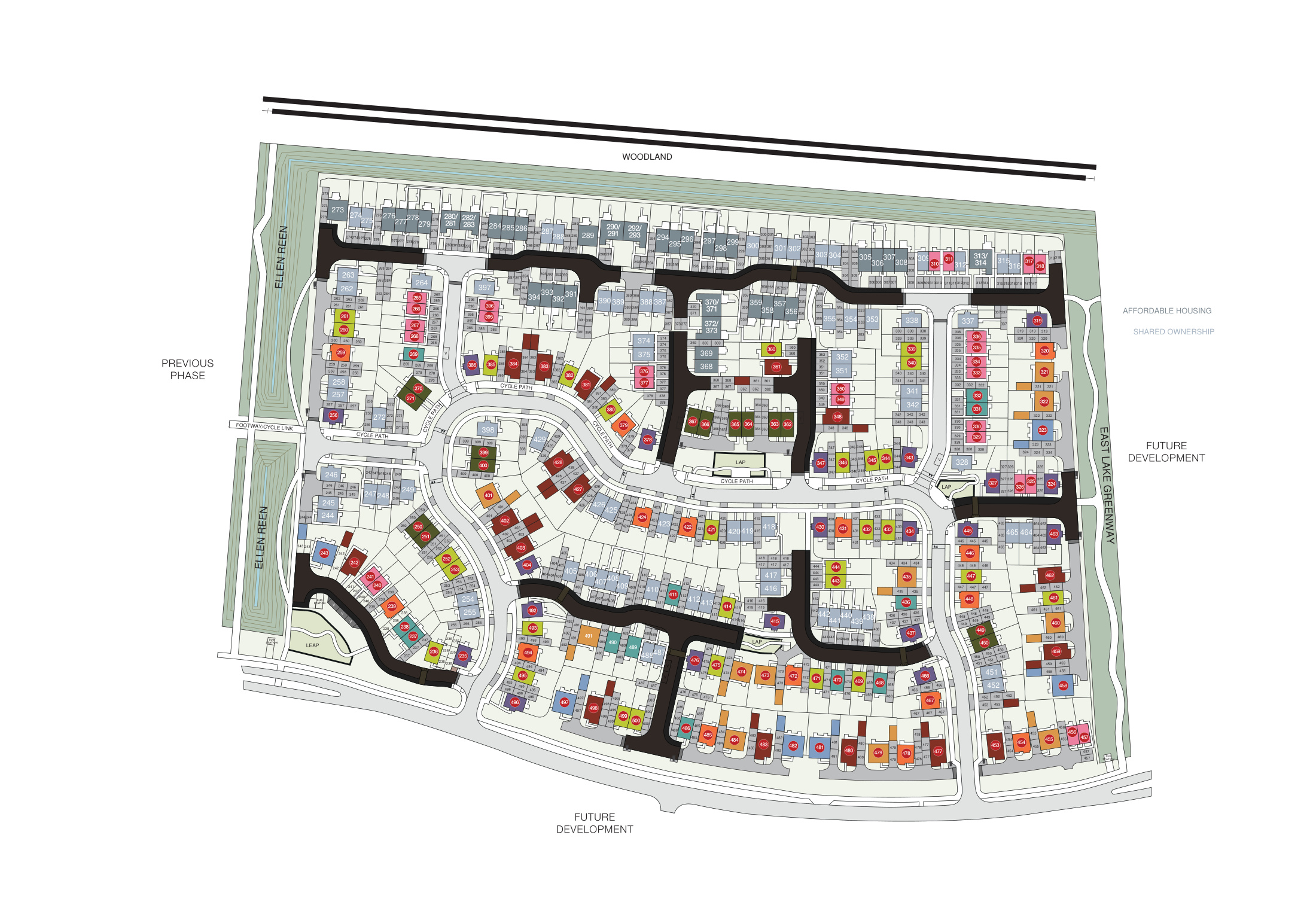 Locke Gardens, Llanwern site plan