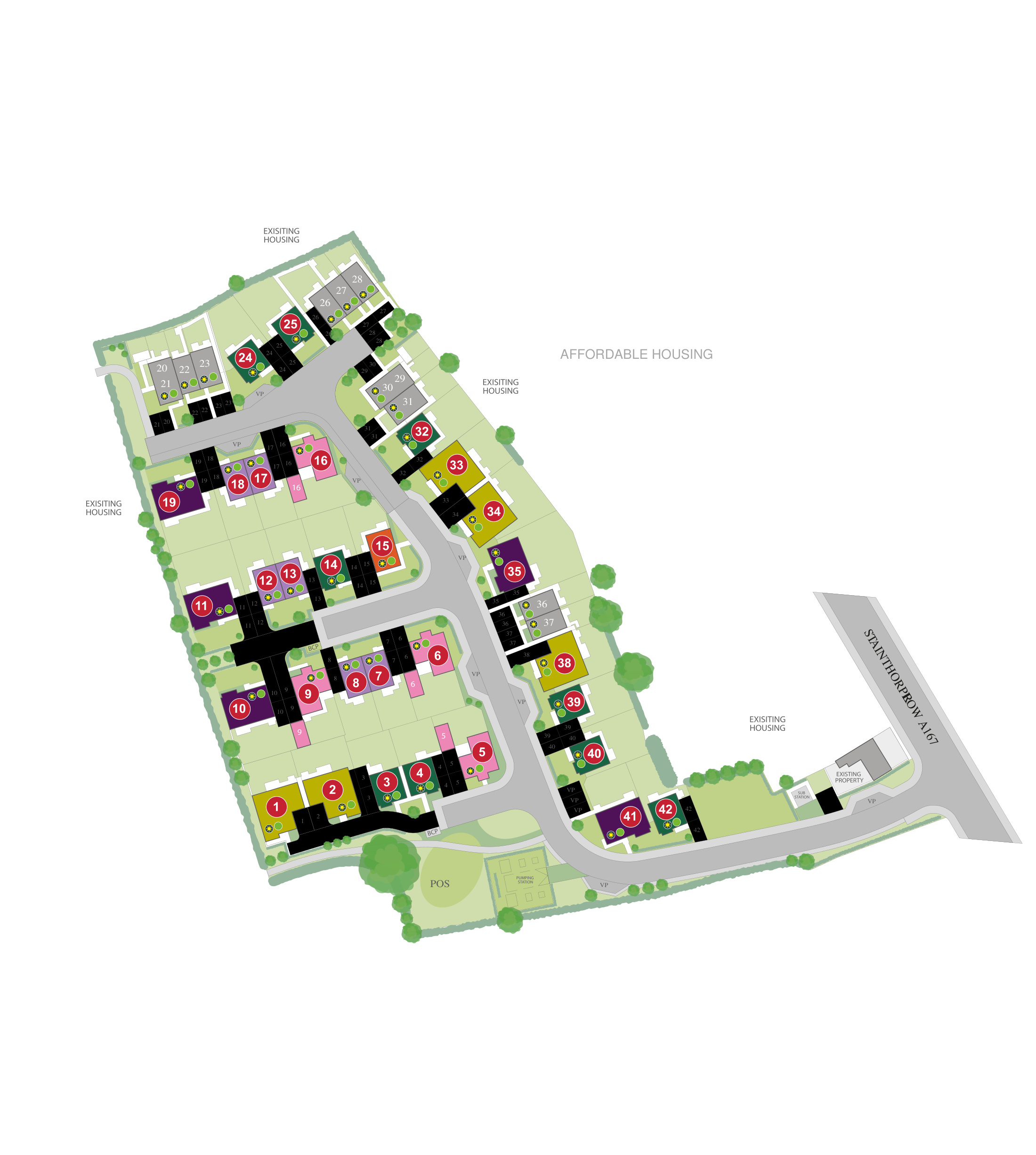 Saints Green, South Otterington site plan