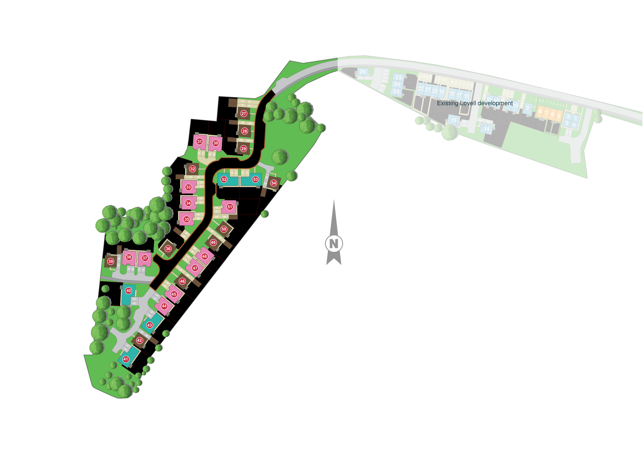 The Woodlands, Hessle site plan