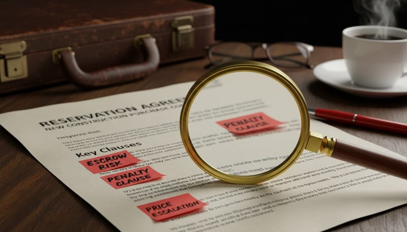 What to Check in a New Build Contract Before Signing: Clause-by-Clause Guide to Reservation Agreements, Exchange Contracts, Longstop Dates, Penalty Clauses, and Red Flags