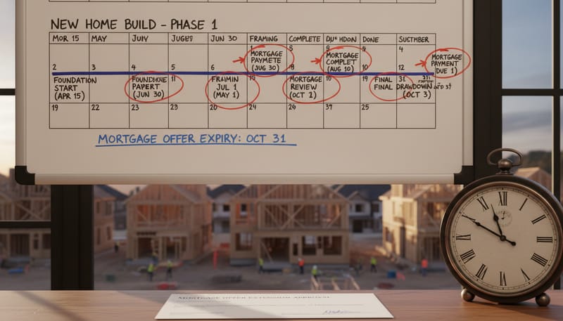 Off-Plan and New Build Mortgage Timelines: Managing Offers, Extensions, Construction Delays, and Exchange Deadlines
