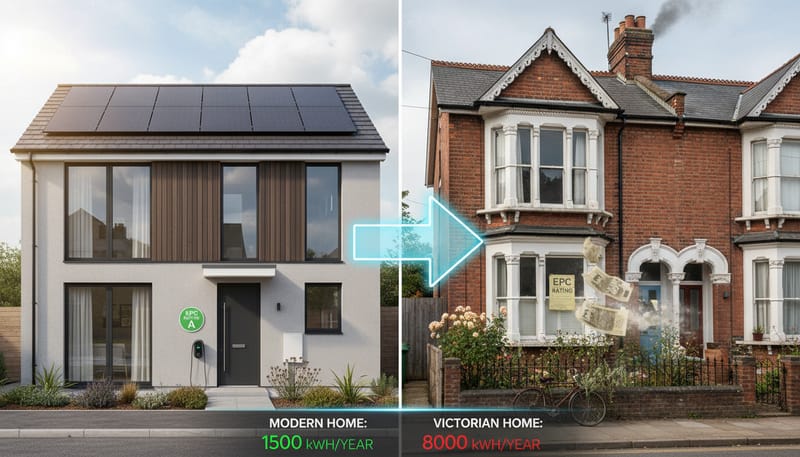 Energy Cost Savings: New Build vs Older Home Bills
