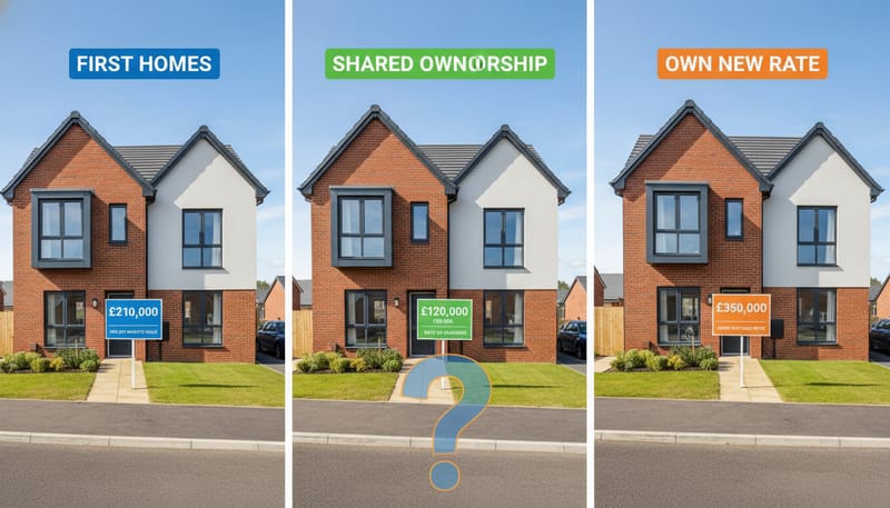 Shared Ownership vs First Homes vs Own New Rate: Which New Build Scheme Saves You Most?